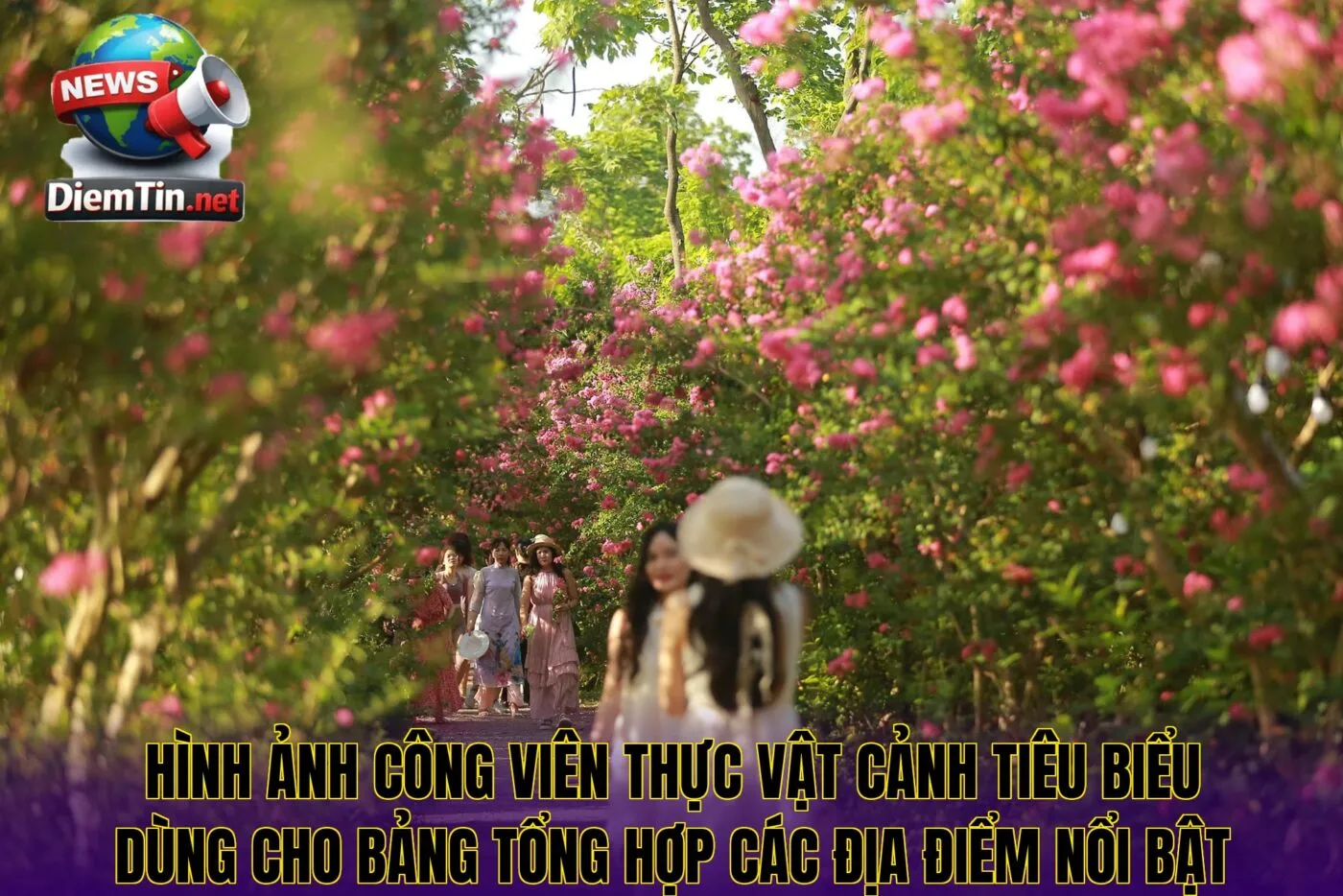 Hình ảnh công viên thực vật cảnh tiêu biểu dùng cho bảng tổng hợp các địa điểm nổi bật