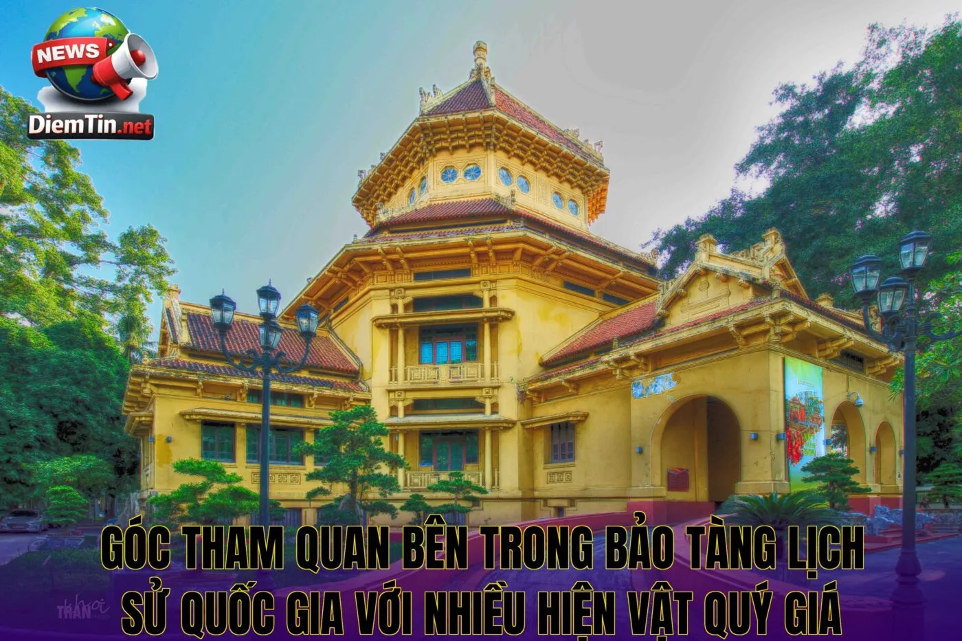 Góc tham quan bên trong Bảo tàng Lịch sử Quốc gia với nhiều hiện vật quý giá