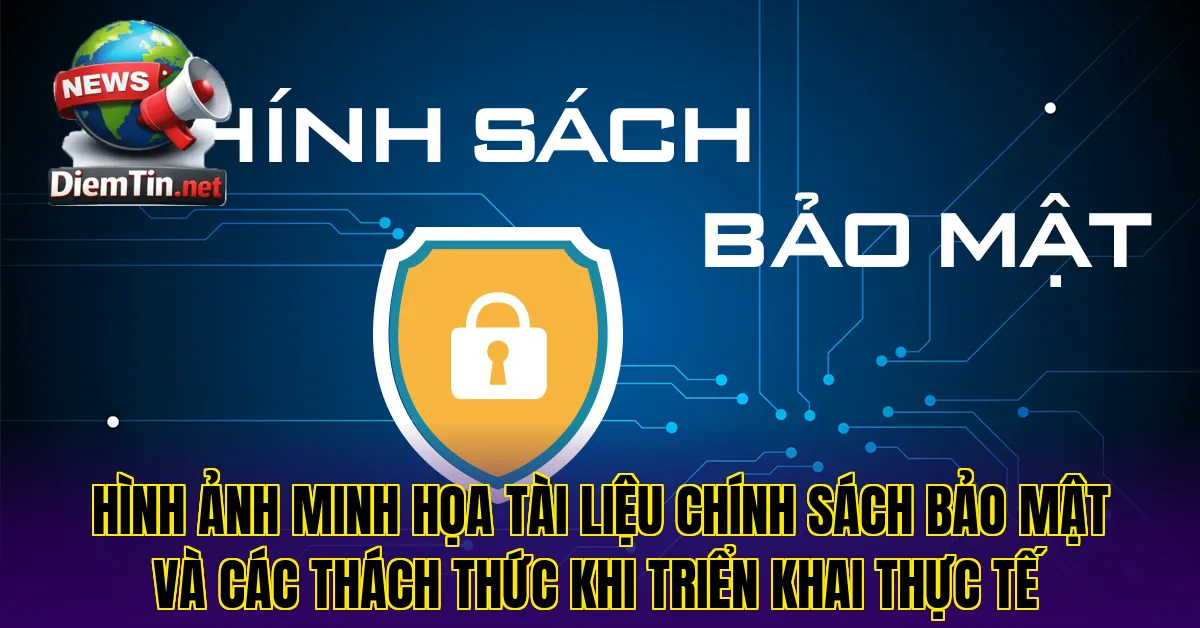 Hình ảnh minh họa tài liệu chính sách bảo mật và các thách thức khi triển khai thực tế