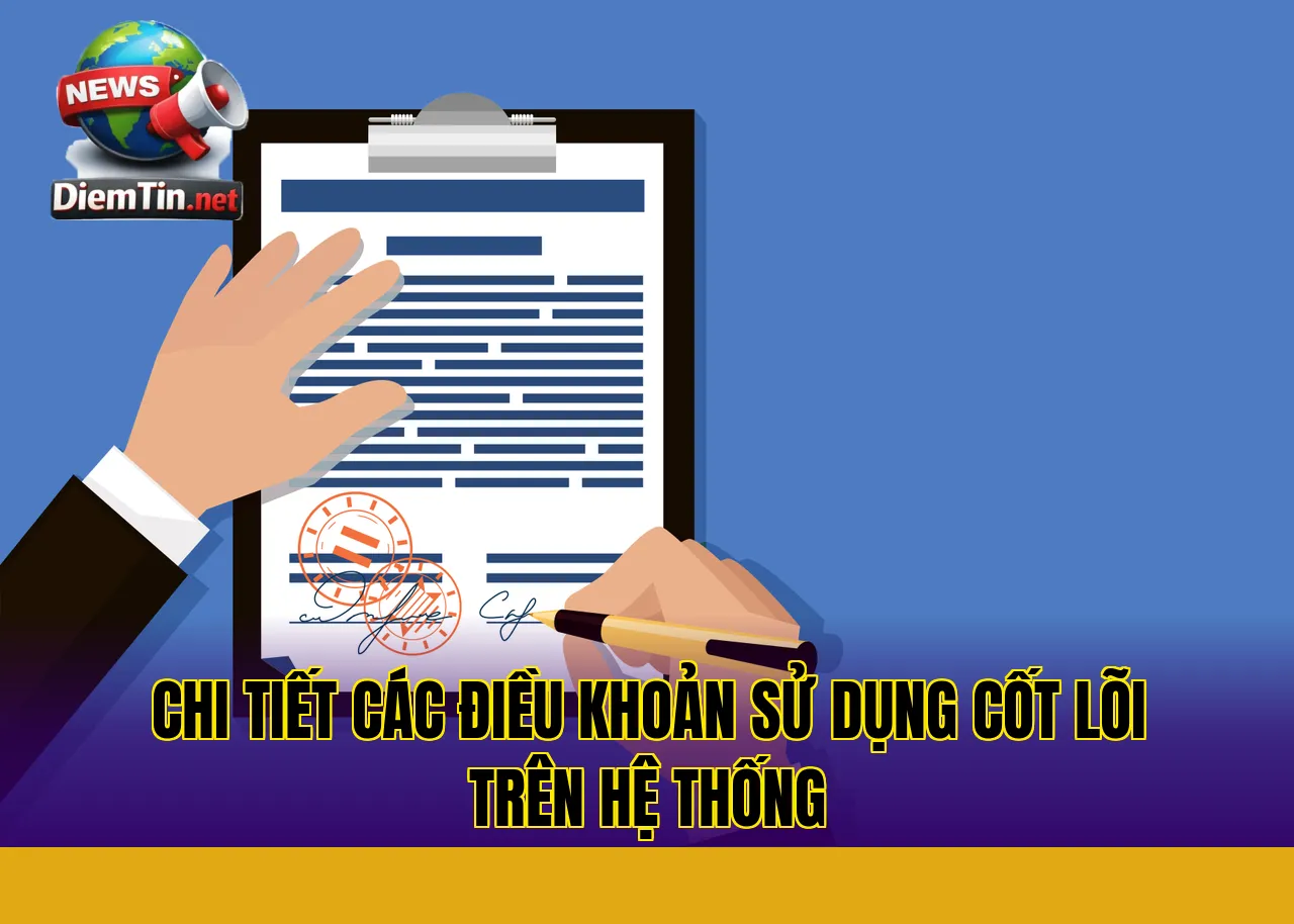 chi tiết các điều khoản sử dụng cốt lõi trên hệ thống