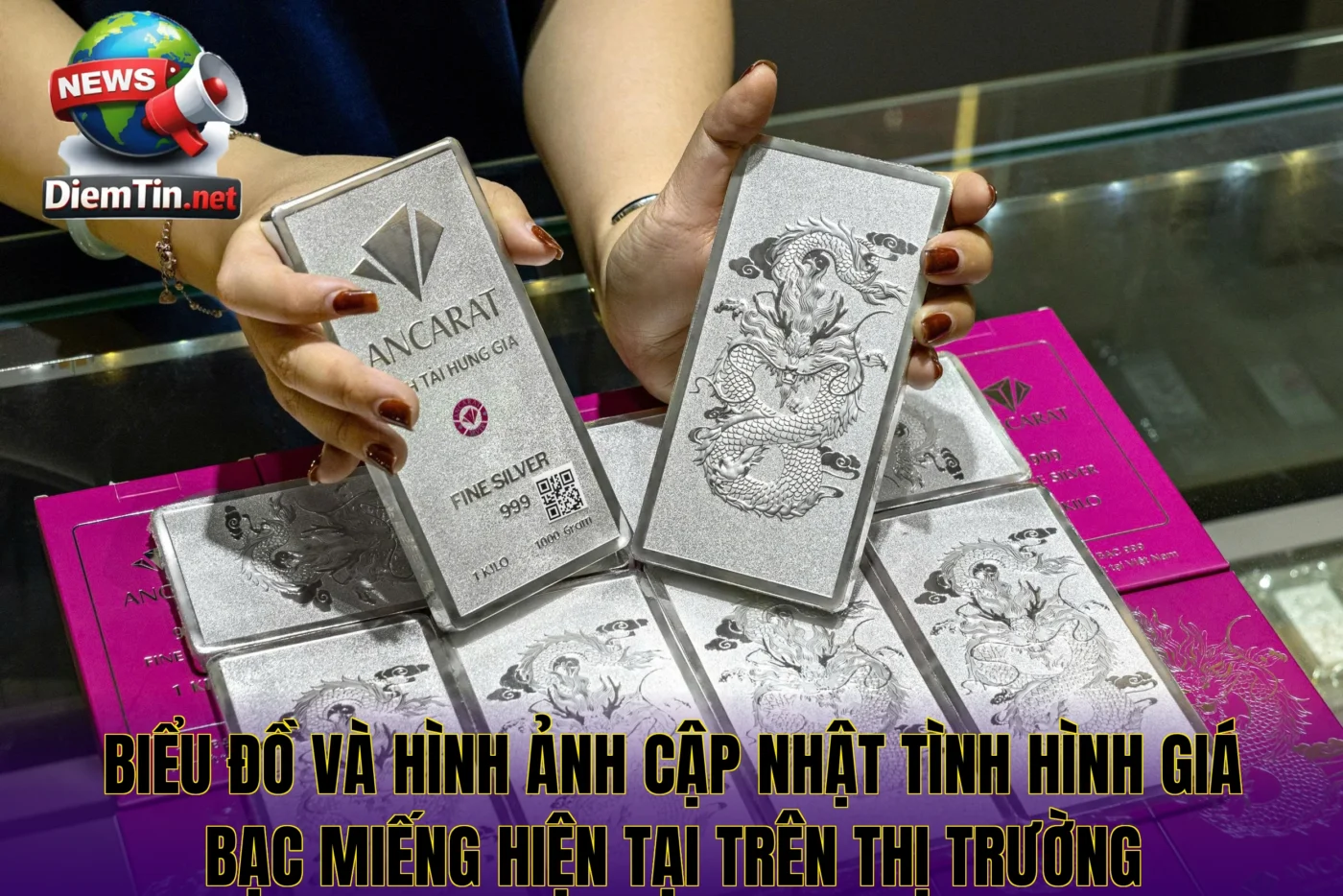 Biểu đồ và hình ảnh cập nhật tình hình giá bạc miếng hiện tại trên thị trường